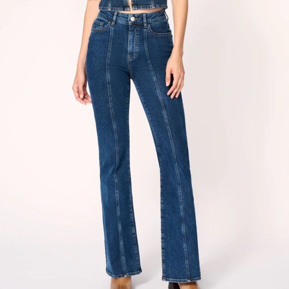 Warp + Weft 1970s retro MIA Prescott Miami Flare Jeans Size 4/27 - Picture 1 of 7